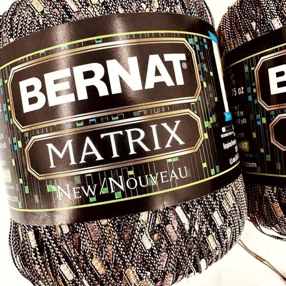 Bernat Matrix Ladder Ribbon Yarn NATURAL NETWORK Pale Pink Gold (2) Balls - Picture 2 of 8